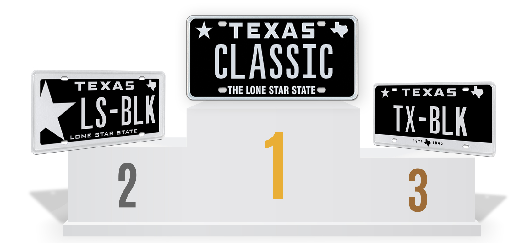Classic Black was Texas’ Number 1 Plate in 2018!